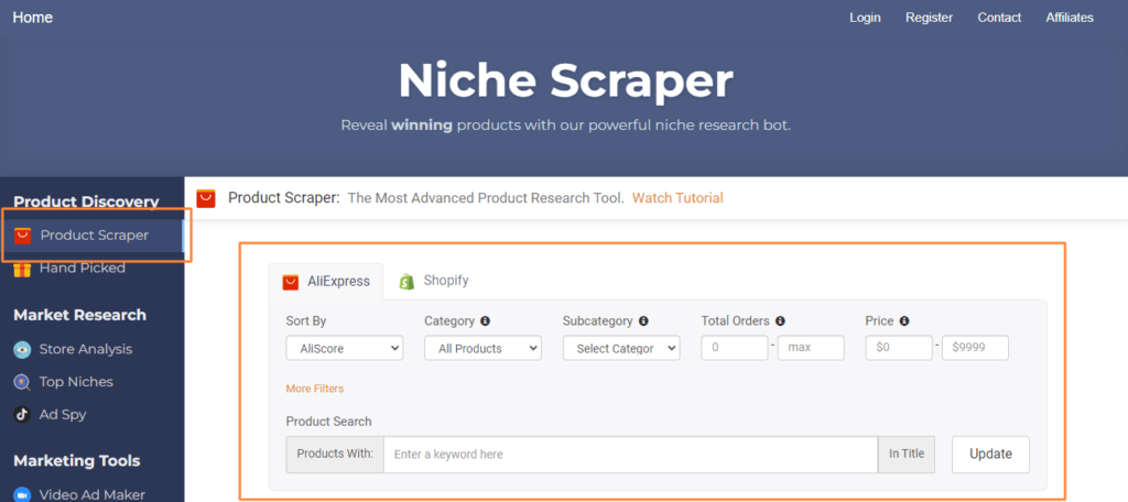 Product Scraper Niche Scraper