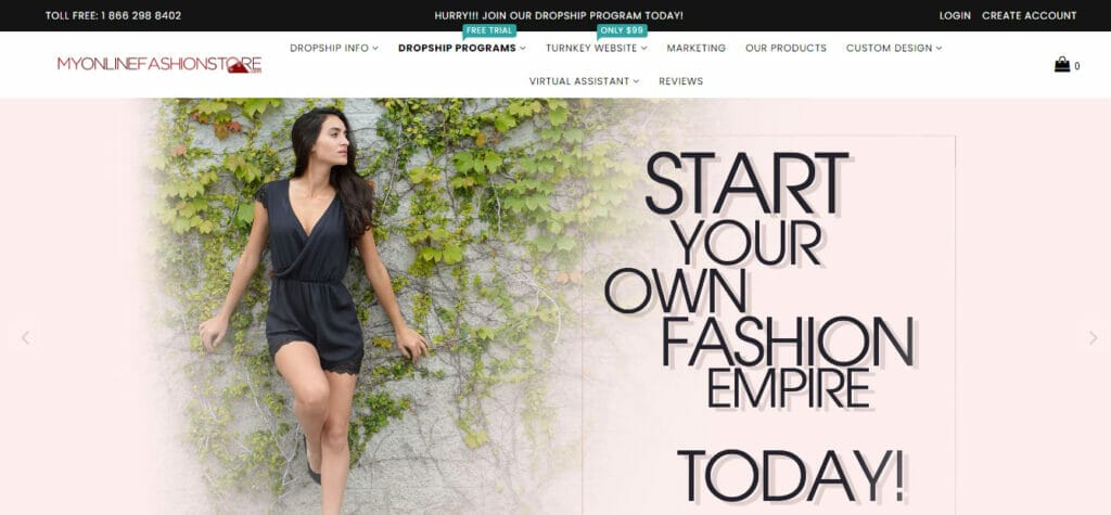 My online fashion store home page